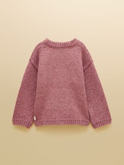 Joules Kids' Fisherman Pink Rib Jumper - Image 2 of 4