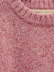Joules Kids' Fisherman Pink Rib Jumper - Image 4 of 4