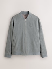 Graue Streifen - N. Premium Embroidered Bomber Jacket - Bild 6 von 9