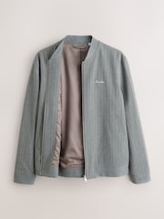 Graue Streifen - N. Premium Embroidered Bomber Jacket - Bild 7 von 9