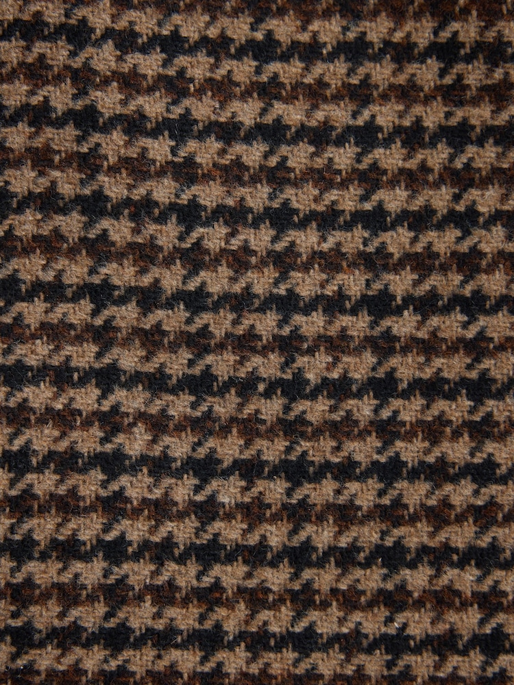 Brown Slim Fit Dogtooth Check Blazer - Image 12 of 12 Brown Slim Fit Dogtooth Check Blazer - Image 12 of 12