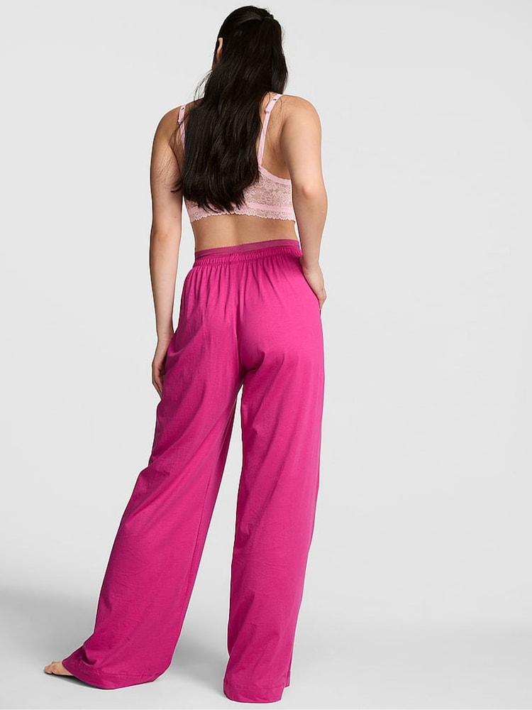 Victoria's Secret Pink Coconut Pink Stripes Jersey Long Pyjama Bottoms - Image 2 of 2