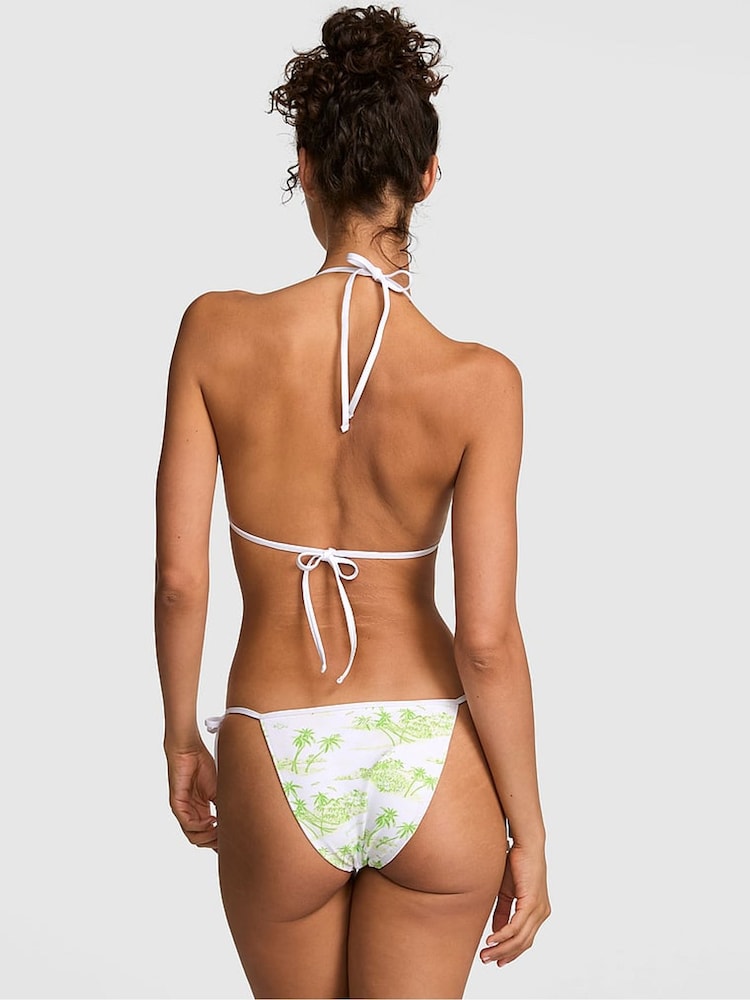 Victoria's Secret Pink Limesicle Green Toile Print Reversible Bikini Bottom - Image 2 of 2