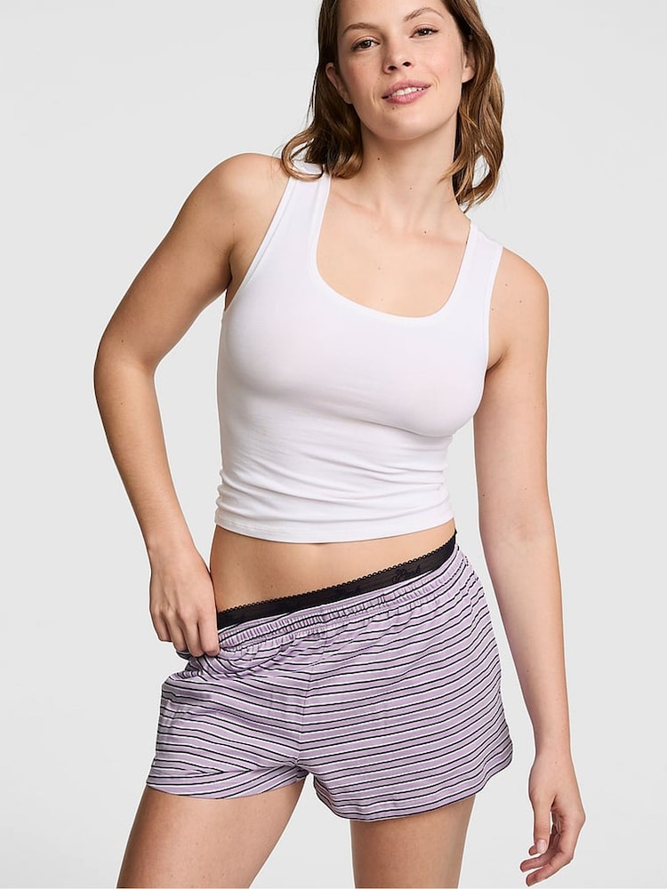 Victoria's Secret Pink Slate Green Jersey Short Pyjama Bottoms - Image 1 of 2
