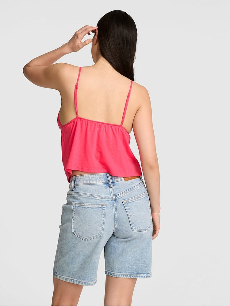 Victoria's Secret Pink Candy Pink Babydoll Cami Top - Image 2 of 2 Victoria's Secret Pink Candy Pink Babydoll Cami Top - Image 2 of 2