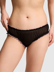 Victoria's Secret Pink Black Cheeky Mesh Knickers - Image 1 of 2