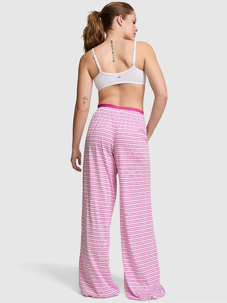 Victoria's Secret Pink Slate Green Jersey Long Pyjama Bottoms - Image 2 of 2