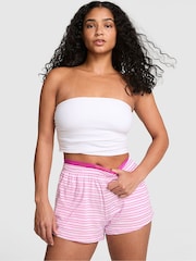 Victoria's Secret Pink Dusty Iris Blue Jersey Short Pyjama Bottoms - Image 1 of 2