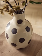 Monochrome Polka Dot Vase - Image 2 of 3