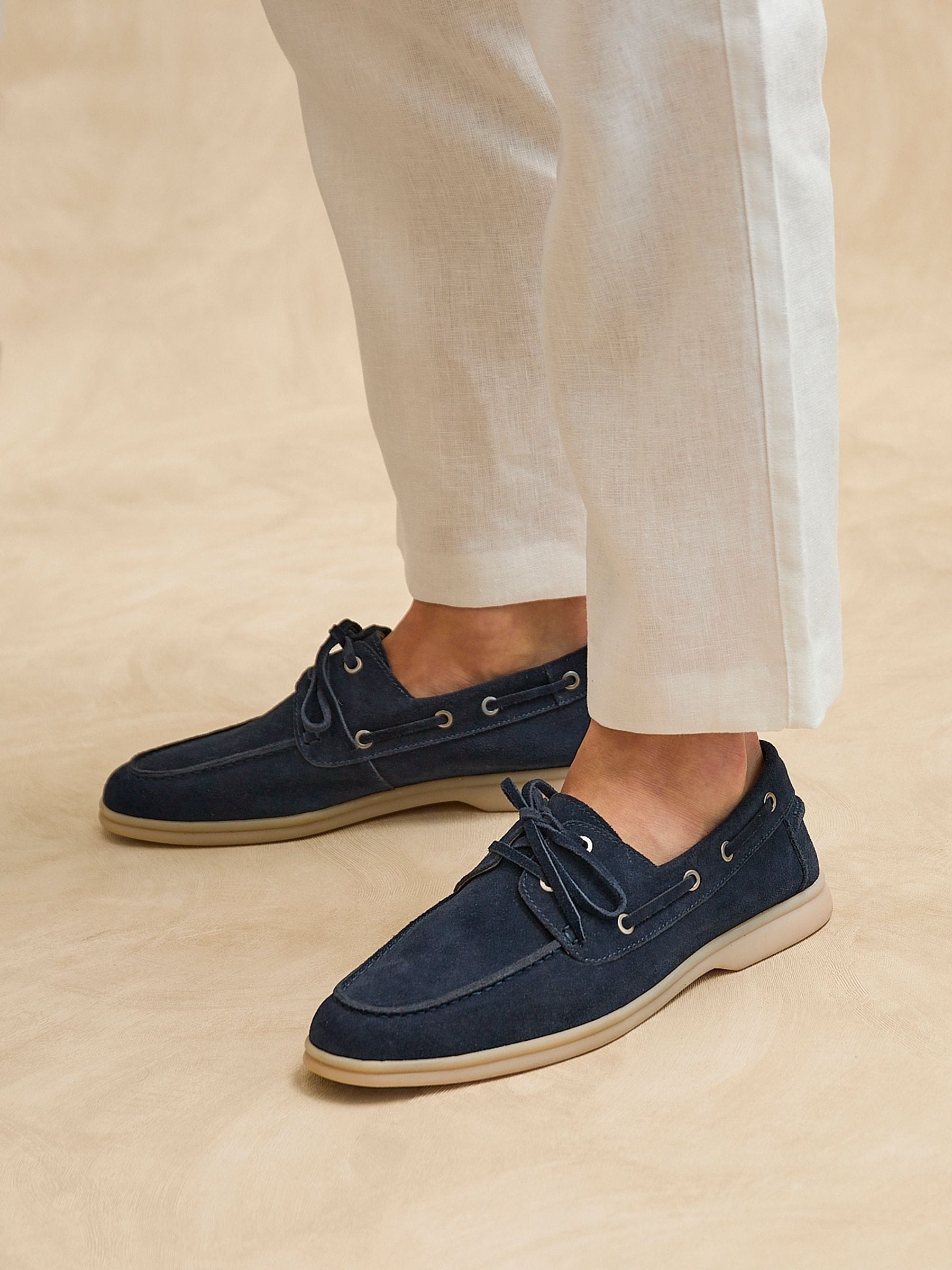 Buy Linzi Blue Gianni Suede Boat Shoes from Next USA