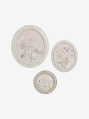 Set of 3 Pink Pretty Floral Hand Paint Detail Wall Art - Image 4 of 5