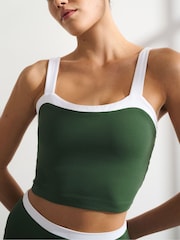 YA&F Abercrombie & Fitch Green Studio Flex Sweetheart Tank Top - Image 5 of 7