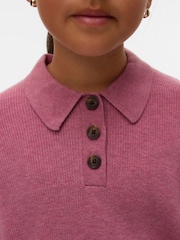 VERO MODA Pink Long Sleeve Polo Neck Jumper - Image 4 of 4