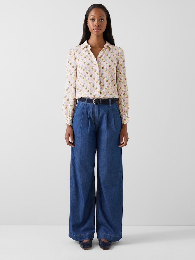 LK Bennett Cream Mari Birch Multi Cuff Blouse - Image 1 of 3