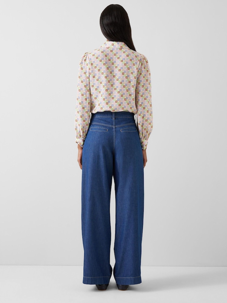 LK Bennett Cream Mari Birch Multi Cuff Blouse - Image 2 of 3