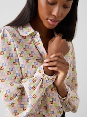 LK Bennett Cream Mari Birch Multi Cuff Blouse - Image 3 of 3