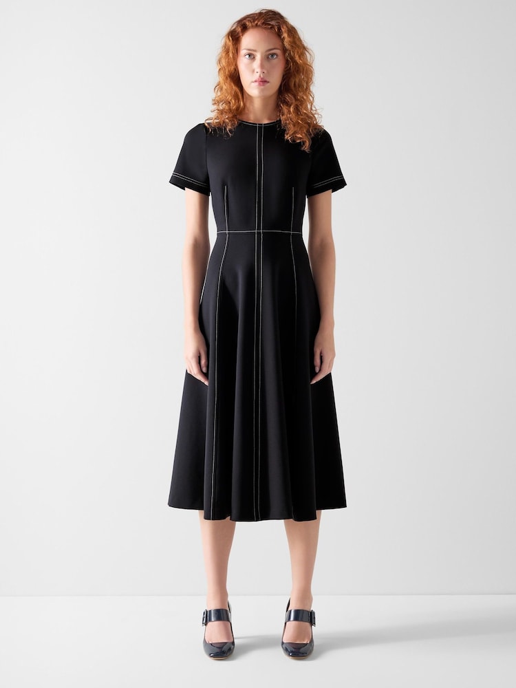 LK Bennett Blue Eugine Cropped Jacket - Image 1 of 3