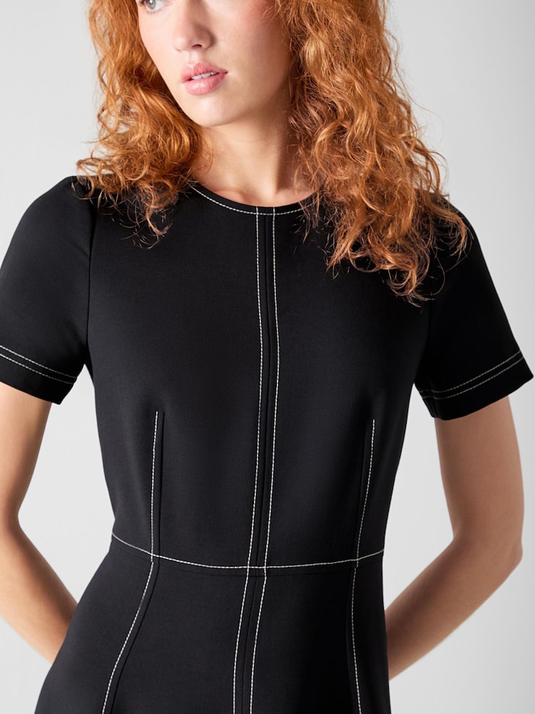 LK Bennett Blue Eugine Cropped Jacket - Image 3 of 3