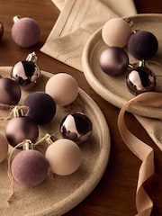 Set of 20 Mini Christmas Baubles - 4şəkildən 3 şəkil