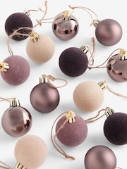 Set of 20 Mini Christmas Baubles - 4şəkildən 4 şəkil