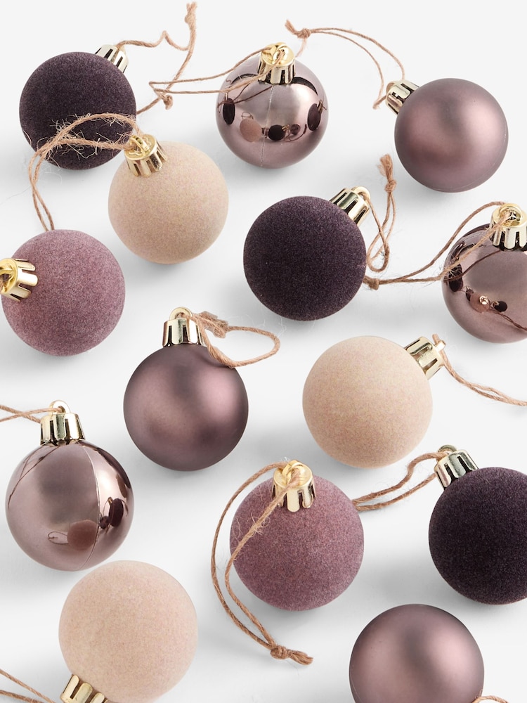 Set of 20 Mini Christmas Baubles - 4şəkildən 4 şəkil