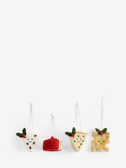 Set of 4 Cheese Felt Christmas Baubles - Image 4 of 4