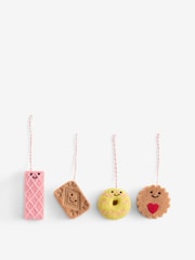 Set of 4 Biscuits Felt Christmas Baubles - Image 2 of 3