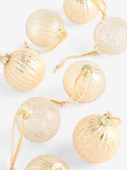 Set of 9 Champagne Glass Baubles - Image 3 of 3