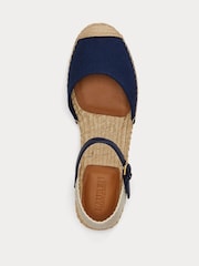 Lauren Ralph Lauren Blue Robby Espadrilles Flat Sandal - Image 3 of 4