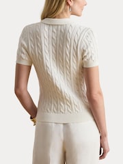 Lauren Ralph Lauren White Natrissa Short Sleeve Pullover Polo Shirt - Image 3 of 8