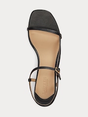 Lauren Ralph Lauren Black Lainee Mid Heel Nappa Leather Sandals - Image 4 of 4