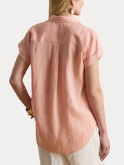 Lauren Ralph Lauren Pink Broono Short Sleeve Button Front Shirt - Image 5 of 8
