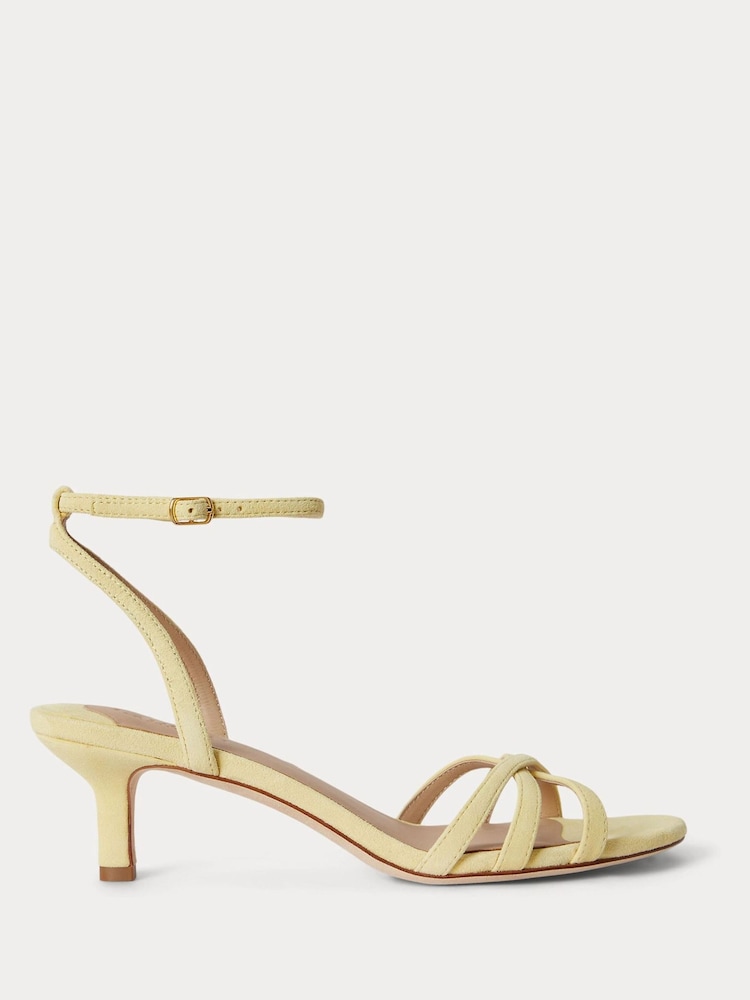 Lauren Ralph Lauren Yellow Kendyl Kitten Heel Sandals - Image 1 of 4
