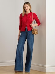 Lauren Ralph Lauren Red Ralhan Long Sleeve Cardigan - Image 2 of 5