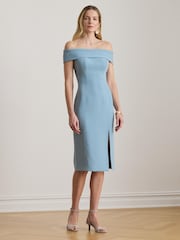 Lauren Ralph Lauren Blue Woven-Bodycon-Dress - Image 1 of 8