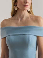 Lauren Ralph Lauren Blue Woven-Bodycon-Dress - Image 2 of 8