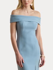 Lauren Ralph Lauren Blue Woven-Bodycon-Dress - Image 5 of 8
