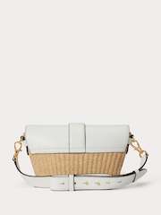 Lauren Ralph Lauren Lynden Small Straw Leather Shoulder Bag - Bild 2 von 5