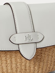 Lauren Ralph Lauren Lynden Small Straw Leather Shoulder Bag - Bild 5 von 5