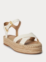 Lauren Ralph Lauren White Emeryn Esper-Espadrilles Sandals - Image 3 of 4