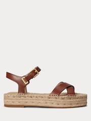 Lauren Ralph Lauren Brown Emeryn Espder Espader Sandals - Image 1 of 4