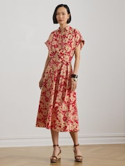 Lauren Ralph Lauren Red Woven Dress - Image 1 of 5