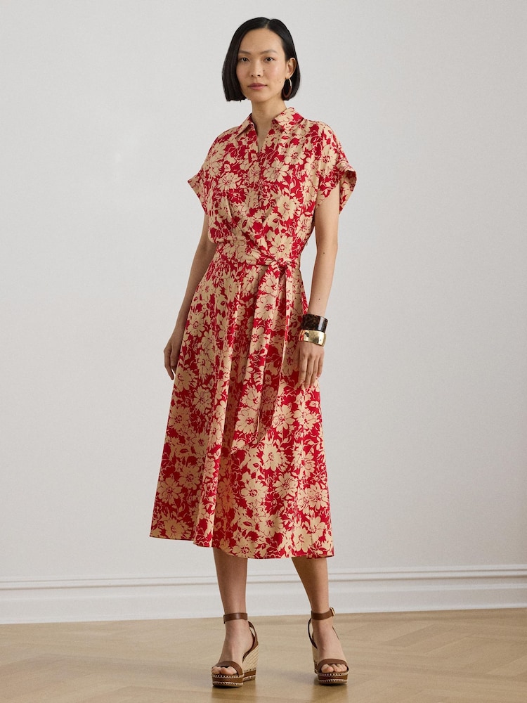 Lauren Ralph Lauren Red Woven Dress - Image 1 of 5