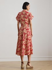 Lauren Ralph Lauren Red Woven Dress - Image 3 of 5