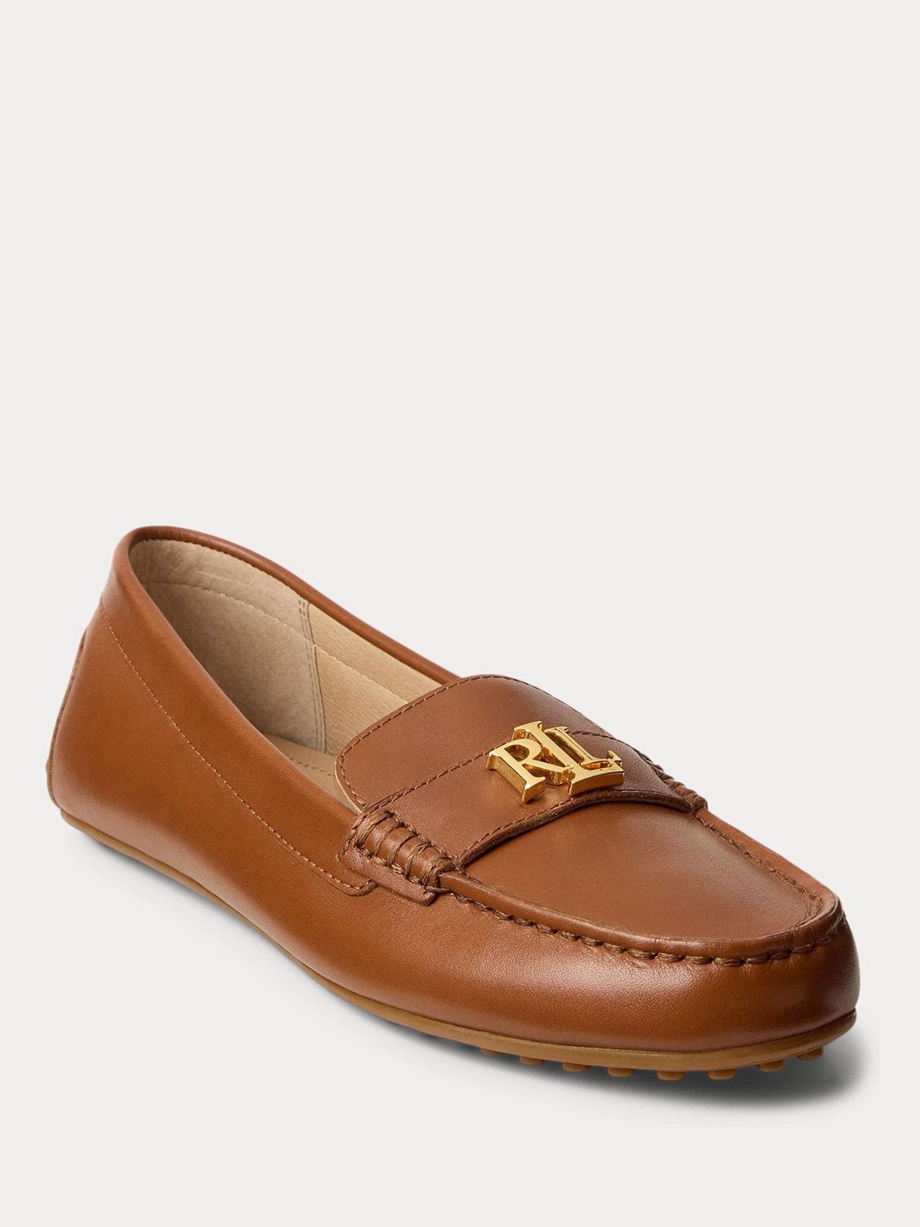 Buy Lauren Ralph Lauren Brown Nappa Leather Loafers Shoes from