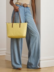 Lauren Ralph Lauren Yellow Keaton 26 Tote Medium Bag - Image 6 of 6
