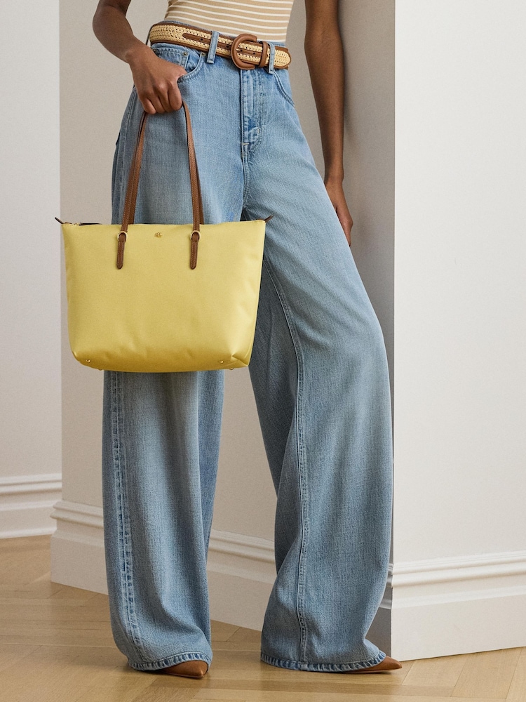 Lauren Ralph Lauren Yellow Keaton 26 Tote Medium Bag - Image 6 of 6