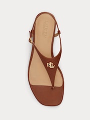 Lauren Ralph Lauren Brown Everley 2 Flat Sandals - Image 3 of 3