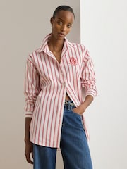 Lauren Ralph Lauren Red Woven-Sport Shirt - Image 1 of 5