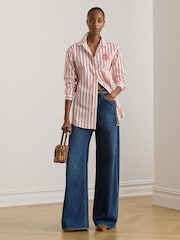 Lauren Ralph Lauren Red Woven-Sport Shirt - Image 4 of 5